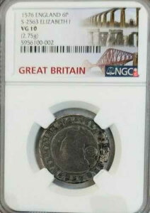 1576�N �C���O�����h ��� 6�y���X S-2563 �G���U�x�X1�� NGC VG 10 �󏭂Ȕ������R�C��