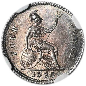 �C�M���X�̃M�A�i�Ŏg�p���ꂽ�A1836�N���A�O���[�g�u���e���E�O���[�g�i4�y���X�jNGC MS64�A�E�B���A��4��