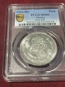 ���L�V�R 1964 - Mo �V���o�[ �y�\ ??PCGS �S�[���h�V�[���h MS66???? �X�p�[�N���[ ??????