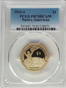 2015-S �v���[�t �l�C�e�B�u�A�����J�� �T�J�K�E�B�A �h�� PCGS PR70 DCAM - �F�򂹃u���[���x��