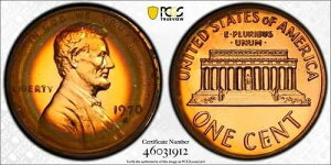 1970 �N S �v���[�t ���[�W �f�C�g PCGS �S�[���h �V�[���h PR66 RB �g�i�[ �r���[�e�B�[�B