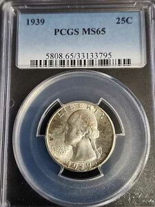 1939�N ��� ������ ���V���g�� �N�H�[�^�[ MS65 PCGS ��������