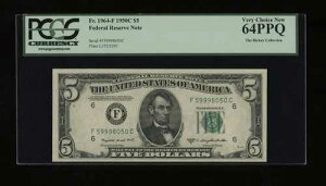 DBR 1950-C $5 FRN �A�g�����^ Fr. 1964-F PCGS 64 PPQ �V���A�� F59998050C