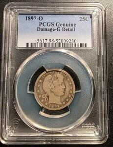 1897-O �o�[�o�[ �N�H�[�^�[ PCGS �F�� ? �{�� / G �ڍ� (�_���[�W) �V�i...