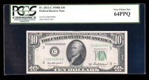DBR 1950-B $10 �t�B���f���t�B�A Fr. 2012-C PCGS 64 PPQ �V���A�� C58030906B
