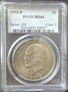 1972�N �A�C�[���n���[�h�� �^�C�v1 PCGS MS-64 �����X�^�[�g�[�� ���ʃg�[�j���O �A�C�N