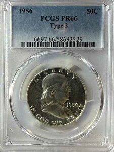 1956�N �t�����N���� �n�[�t PCGS PF66 �^�C�v2 - GEM++