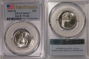 2025 D �A�C�_ B �E�F���Y 25�Z���g PCGS MS67 �����p�N�H�[�^�[ �t�@�[�X�g�X�g���C�N