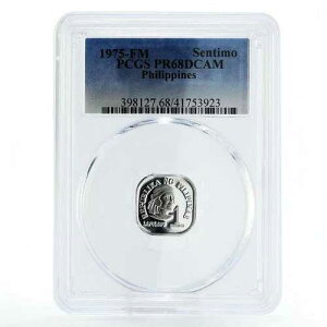 �t�B���s�� 1�Z���`�� �}�N�^�� ���[���[ ���v���v PR68 PCGS �A���~�j�E���R�C�� 1975�N