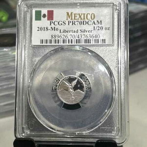 2018�N-�� ���L�V�R 1/20�I���X �v���[�t�V���o�[ ���x���^�b�h�E�I���U PCGS PR-70 DCAM 189 �Ӓ�ς�