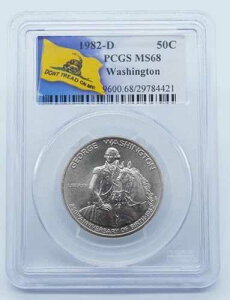 1982�N-D �W���[�W�E���V���g���L�O�n�[�t�h�� PCGS MS68 �h���g�E�g���b�h - F346