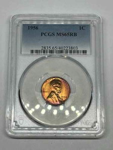 1956�N 1�Z���g �����J�[�� �E�B�[�g �y�j�[ - PCGS MS65 RB �g�[��