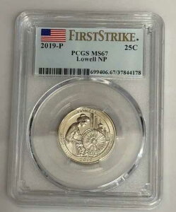 2019 P ���[�E�F�� NP �N�H�[�^�[ 25�Z���g PCGS MS67 �t�@�[�X�g�X�g���C�N