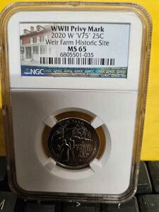 2020�N W �E�B�A�[�t�@�[�� NP �N�H�[�^�[ 25�Z���g PCGS MS65 �v���C�x�[�g�}�[�N V75
