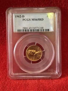 1962-D 1C �����J�[���L�O�Z���g PCGS MS65RD