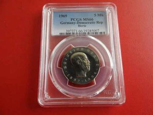 * DDR 5 �}�[�N 1969 PCGS MS66 * �n�C�����b�q �w���c (KOM)(5)-