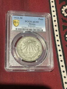 1933 �N M ���L�V�R �V���o�[ 1 �y�\ ??PCGS �S�[���h �V�[���h ???? ??AU 55??