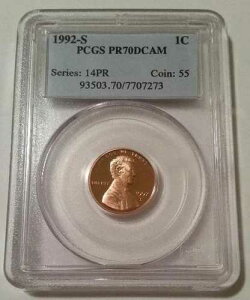 PCGS 1992 S �����J�[���L�O�Z���g �v���[�t PR70 DCAM