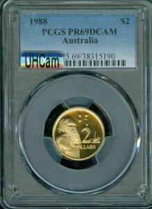 1988�N�I�[�X�g�����A 2�h�� PCGS PR69 MAC UHCam & SPOTLESS �B