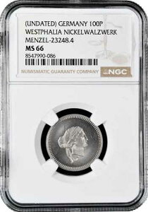 �h�C�c 100 Pfennig ND (1871)�ANGC MS63�A�u�E�F�X�g�t�@���A�� �j�b�P�� �p�^�[���v Excellent 1/0-