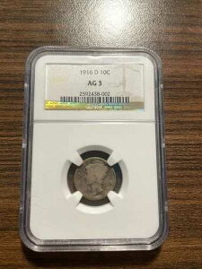 1916-D �}�[�L�����[��� 10�Z���g NGC �قڗǍD 03 AG3 AG03 �� �L�[�f�[�g