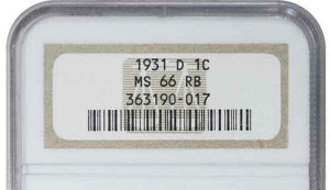 1931-D NGC MS66RB $1,500 PCGS PG! 8�Ԗڂɏ��Ȃ������ǔ��s�̃����J�[�� �Z���g OLD 1997 SLAB!