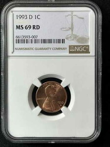 1993-D 1C RD �����J�[���L�O�� 1�Z���g NGC MS69RD 6613593-007