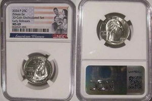 2024 P Zitkala Sa 25�Z���g NGC MS 69 �A�����J�l�����p�N�H�[�^�[ �A�[���[�����[�X