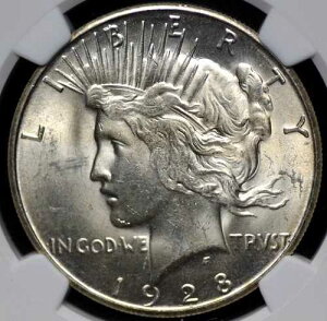 1928�N �s�[�X�h�� NGC�`���C�X MS 63 �G�N�Z�����g �p�t�B�[�z���C�g�V���o�[�T�e��