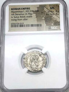235-238 AD �}�L�V�~�i�X I AR �f�i���E�X ���[�}�鍑 NGC MS �X�g���C�N 4/5 �T�[�t�F�X 4/5