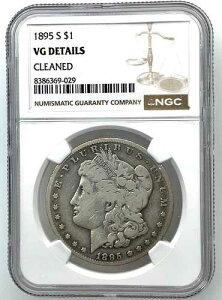 1895 S $1 �����K����� NGC VG �ڍ׃N���[�j���O�ς�