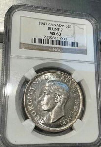 1947�N 1�h����� �W���[�W6�� �J�i�_ NGC MS63 �u�����g7 ��
