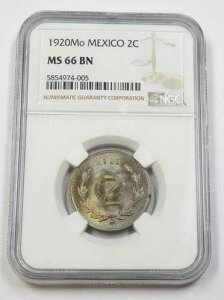 1920�N Mo NGC MS66 BN �u���E�� ���L�V�R - �g�[���h�X�E�Z���^�{�X 2�Z���g�d�� 2�� #33909A