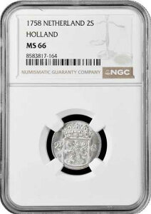 �I�����_ (�I�����_) 2 St?ber 1758�ANGC MS66�A�uRepublic (1701 - 1794)�v Excellent 1/0-