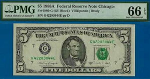1988A 5�h���A�M������s�� PMG 66EPQ �g�b�v�|�b�v �ō��� GE �u���b�N Fr 1980-G