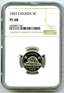 1963 5C �J�i�_ 5 �Z���g NGC PL68 �ō����g�b�v�O���[�h = 3-
