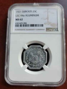 �W�u�` 1921 Chambre De Commerce 25 �Z���g �g�[�N�� NGC MS-62 UNC �Ŕ��ɒ�����