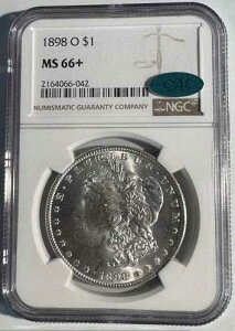 1898�N-O $1 NGC MS 66+ CAC ���[�K���V���o�[�h��-
