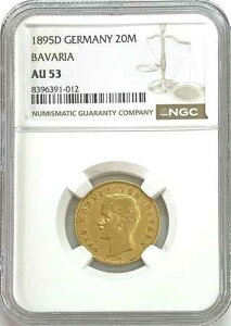 1895 D �S�[���h �o�C�G���� �h�C�c 20 �}���N �L���O�E�I�b�g�[ �R�C�� NGC �� UNC 53