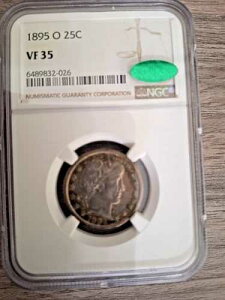 1895-O �o�[�o�[�N�H�[�^�[ ? NGC VF35 ? CAC ? �󏭂ȃL�[�f�[�g�I����VF�A�V���[�v