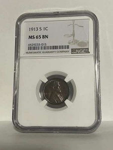 NGC MS-65 BN 1913-S �����J�[�� �Z���g�A���ɉs���A���͓I�ȐF���̕��!