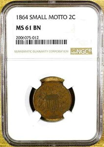 1864�N �X���[�����b�g�[ NGC MS61 BN 2�Z���g�d�� - �L�[�f�[�g