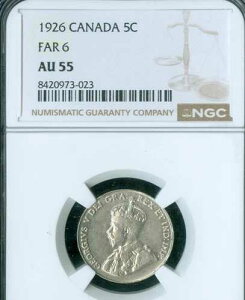 1926 FAR 6 �J�i�_ 5 �Z���g NGC AU55 ���ɂ��ꂢ�ȃR�C���A���Ɋ󏭁B