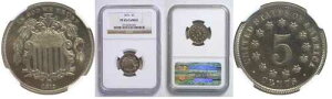 :1872 5C �V�[���h�j�b�P�� �����Ȃ� NGC GEM PF65CAM �󏭓x R6 27/24 �ō��O���[�h