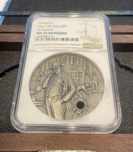 �A���E�J�|�l 2�I���X .999 �V���o�[ NGC MS70 �A���e�B�[�N ���ނƔ��t�� CD27