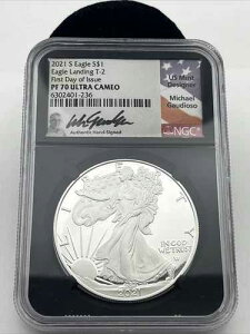 2021 W $1 �V���o�[ �C�[�O�� �����f�B���O T-2 FDOI NGC PF70 UC �}�C�P���E�O�A�f�B�I�[�\ �T�C������