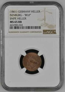 �R�C�� �A�C�[���u���N �r���[�f�B���Q�� �V���l�v�t�F���w���[ 1870 NGC MS 65 RB �g�b�v �|�b�v 1/0 ���C�v�c�B�q-