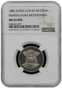 ?? 1882 J-CM-42 AR �V���o�[ 25mm �y���V���x�j�A �o�C�Z���e�j�A�� NGC MS65 DPL �g�b�v�|�b�v 1