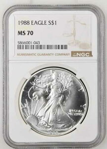 1988�N �V���o�[ �A�����J���C�[�O�� - NGC MS70 S$1 �u���E�����x��