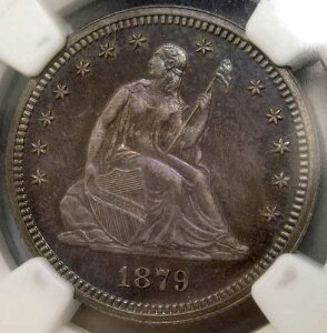 1879�N ���o�e�B���� �ɂ߂Ċ� 1100���̂ݐ��� NGC�v���[�t 65 PQ GEM+
